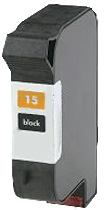 HP No 15 Black Ink Cartridge C6615D 42ml Remanufactured - Free UK Delivery